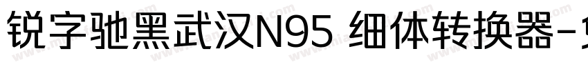 锐字驰黑武汉N95 细体转换器字体转换